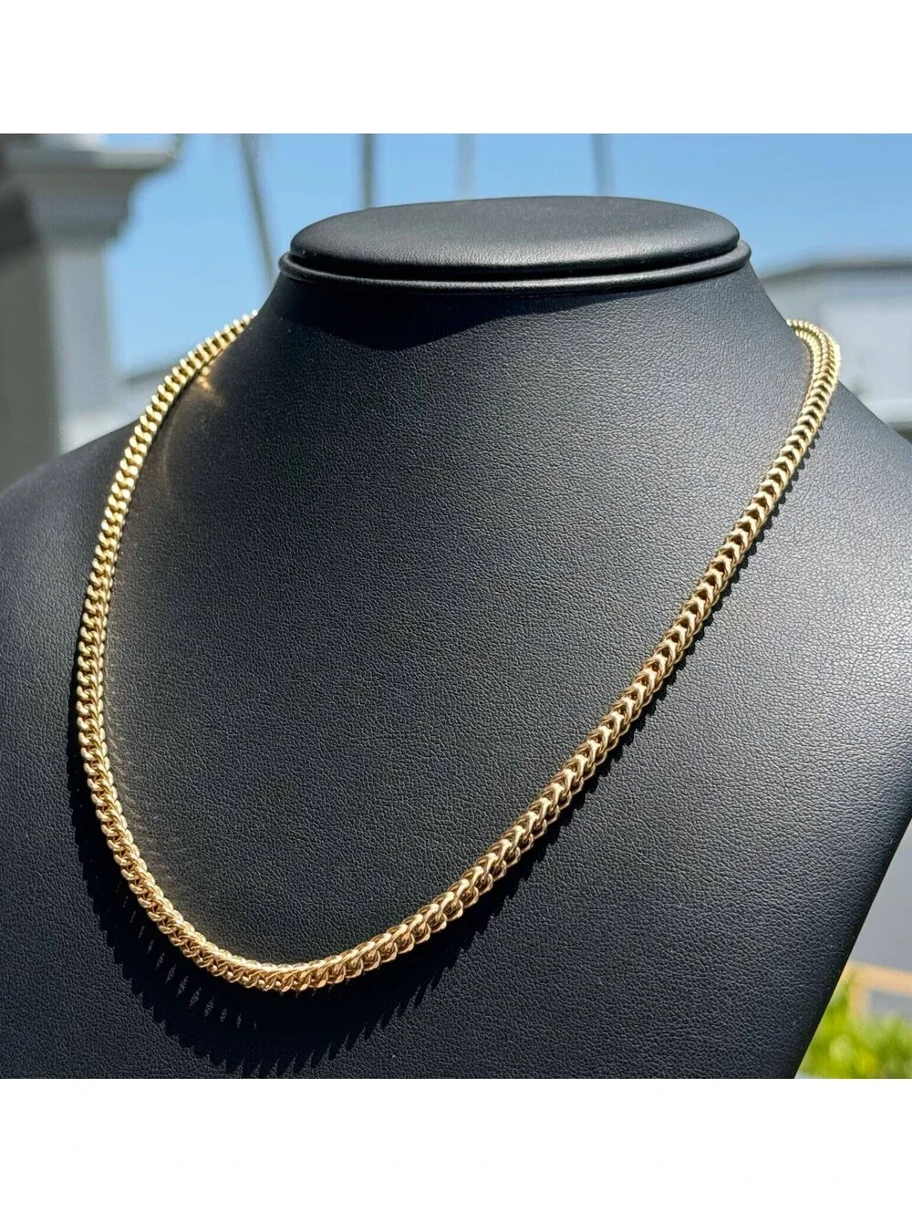 Jewelry 10k Yellow Gold Franco link 26.50” Chain necklace 18.30 grams 4.00mm